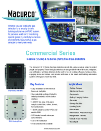 Thumbnail of document Data Sheet - RD-6/RD-12 Refrigerant Fixed Gas Detector
